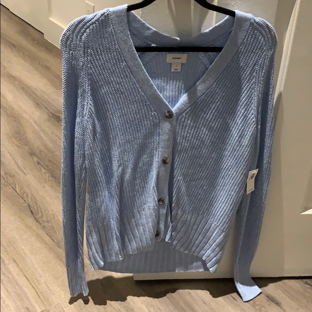 Blue cardigan